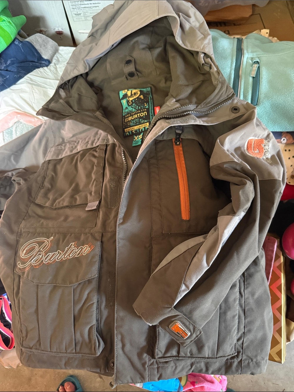 Burton Brown Snow Jacket kids xs